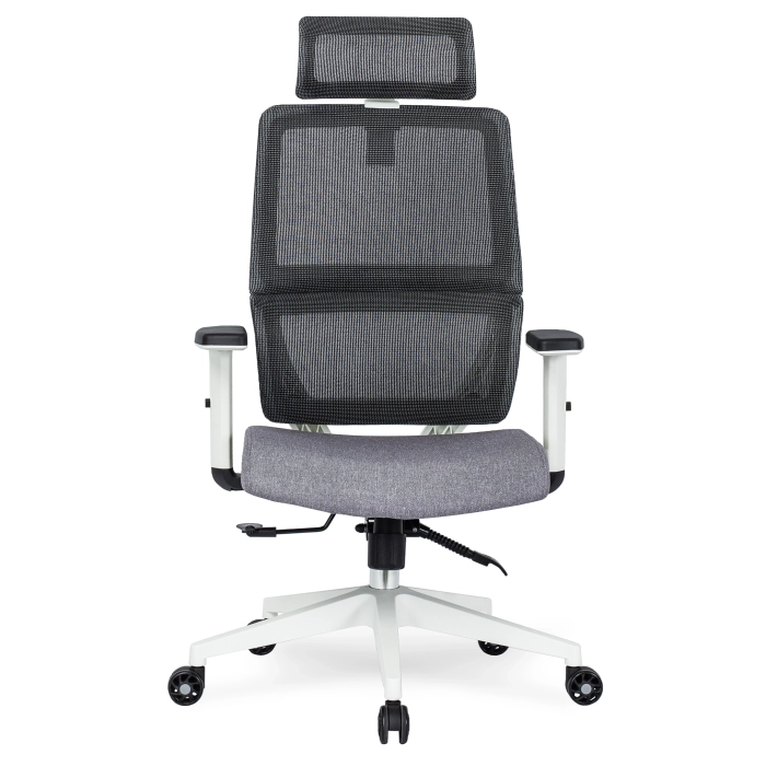 Fotel Biurowy Ergonomiczny Obrotowy NICKI Szary Nowoczesny
