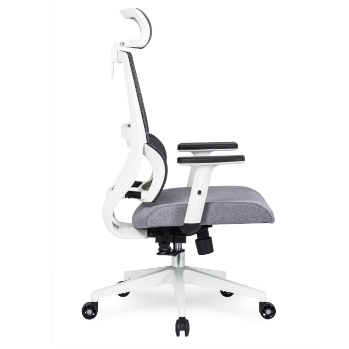 Fotel Biurowy Ergonomiczny Obrotowy NICKI Szary Nowoczesny