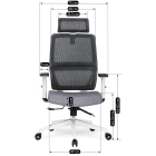 Fotel Obrotowy NICKI Ergonomiczny Szary