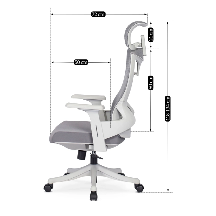 Fotel Obrotowy CARET 2 Ergonomiczny Szary