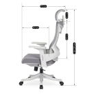 Fotel Obrotowy CARET 2 Ergonomiczny Szary