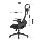 Fotel Obrotowy CARET Ergonomiczny Czarny