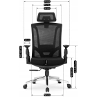 Fotel Obrotowy WILLY Ergonomiczny Czarny