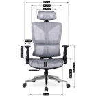 Fotel Obrotowy MARTIN Ergonomiczny Szary