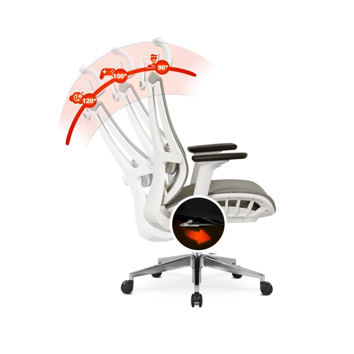 Fotel Obrotowy SKY Ergonomiczny Beżowy