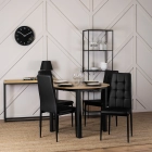 Krzesło TEX 2 Czarne Ekoskóra