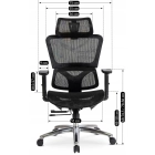 Fotel Obrotowy ROYAL Ergonomiczny Czarny