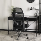 Fotel Obrotowy LITOS Ergonomiczny Czarny