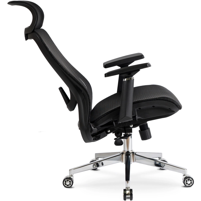 Fotel Obrotowy LITOS Ergonomiczny Czarny