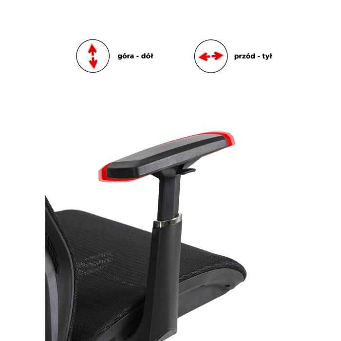 Fotel Obrotowy LITOS Ergonomiczny Czarny