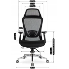 Fotel Obrotowy LITOS Ergonomiczny Czarny