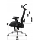 Fotel Obrotowy LITOS Ergonomiczny Czarny