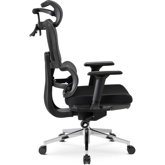 Fotel Obrotowy DELSIN Ergonomiczny Czarny