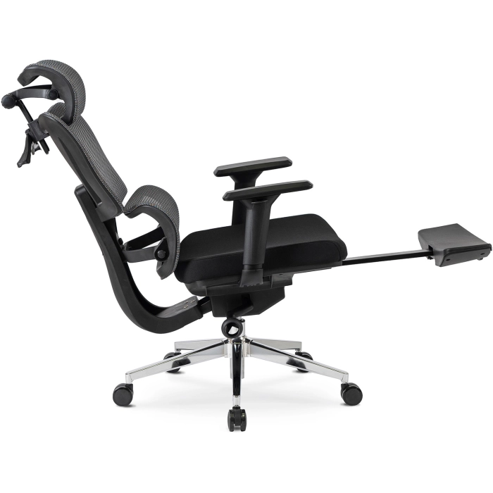 Fotel Obrotowy DELSIN Ergonomiczny Czarny