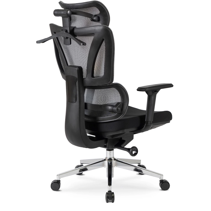 Fotel Obrotowy DELSIN Ergonomiczny Czarny