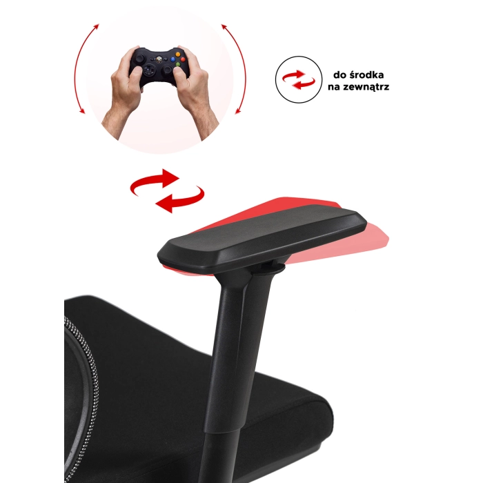Fotel Obrotowy DELSIN Ergonomiczny Czarny