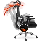 Fotel Obrotowy DELSIN Ergonomiczny Czarny