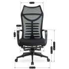 Fotel Obrotowy ACTON Ergonomiczny Czarny
