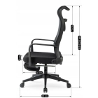 Fotel Obrotowy ACTON Ergonomiczny Czarny