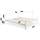 Łóżko Metalowe GRIFFIN 160x200 Białe