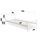 Łóżko Metalowe GRIFFIN 90x200 Białe