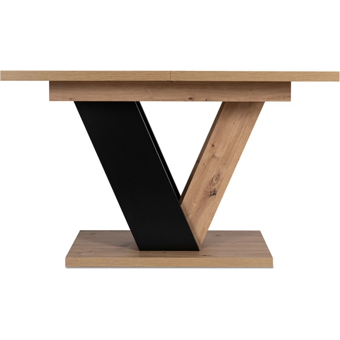 Stół CLARK Rozkładany 120-160 cm Dąb Artisan/Czarny