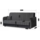 Sofa Rozkładana PORTO Szara