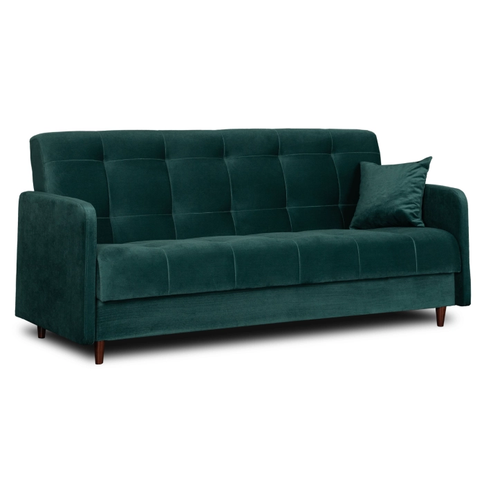 Sofa Rozkładana TIVOLI Zielona Welurowa
