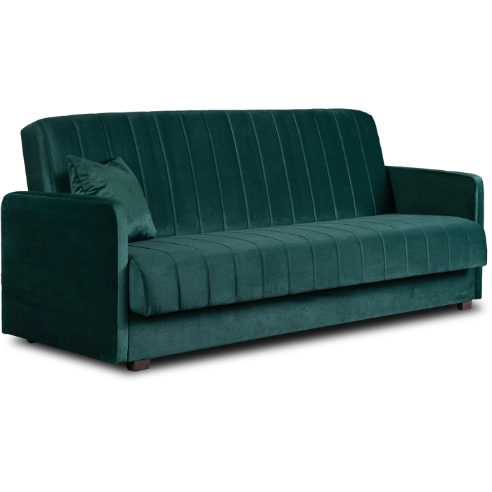 Sofa Rozkładana PORTO Zielona Welurowa