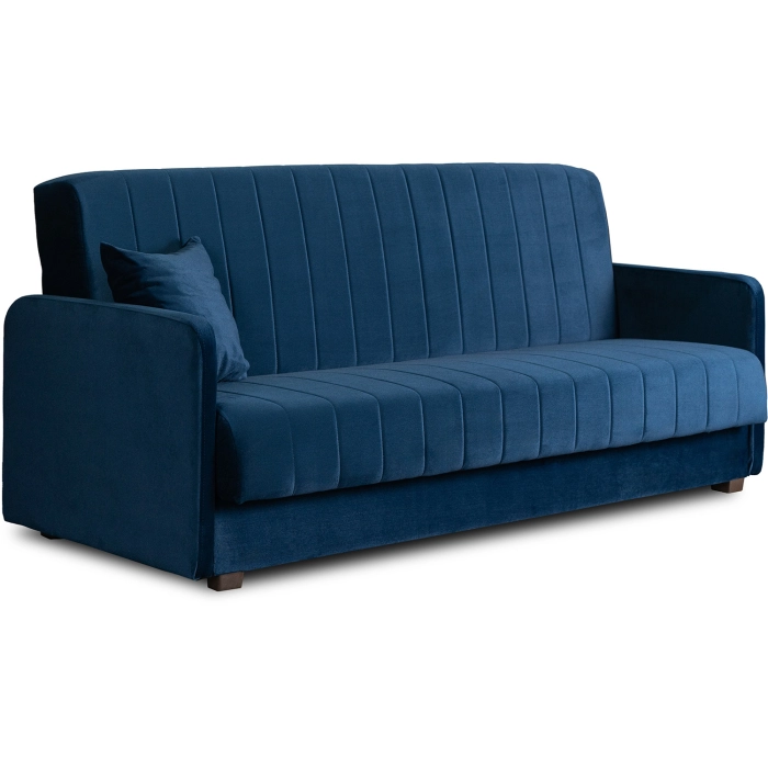 Sofa Rozkładana PORTO Granatowa Welurowa