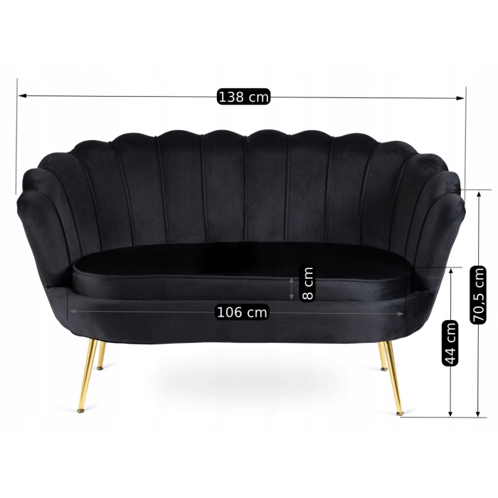Sofa ZENDAYA Czarna