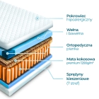 Materac Kieszeniowy 120x200 cm HAVANA 7 STREF KOKOS
