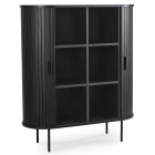 Komoda TRISH 100 cm Dwudrzwiowa Rozsuwana Czarna