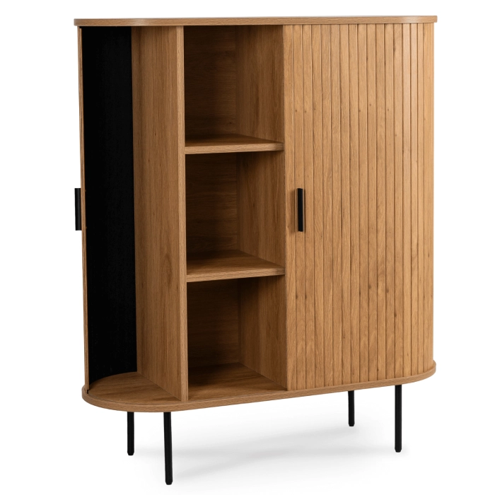 Komoda TRISH 100 cm Dwudrzwiowa Rozsuwana Dąb