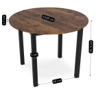 Stół TEO 100 cm Dąb Rustykalny/Czarny
