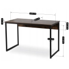 Biurko ROSS 120 cm Dąb Rustykalny/Czarny