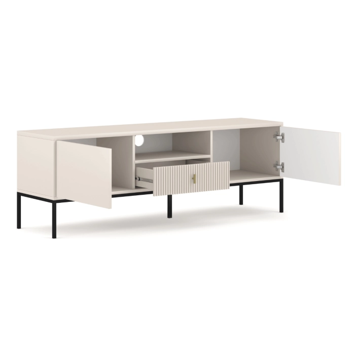 Szafka RTV MARCOS 154 cm Ryflowana Kaszmir