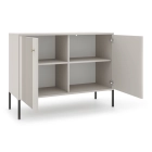 Komoda SOFT 104 cm Dwudrzwiowa Ryflowana Kaszmir