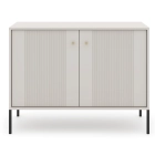 Komoda SOFT 104 cm Dwudrzwiowa Ryflowana Kaszmir