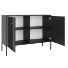 Komoda SOFT 104 cm Dwudrzwiowa Ryflowana Czarna