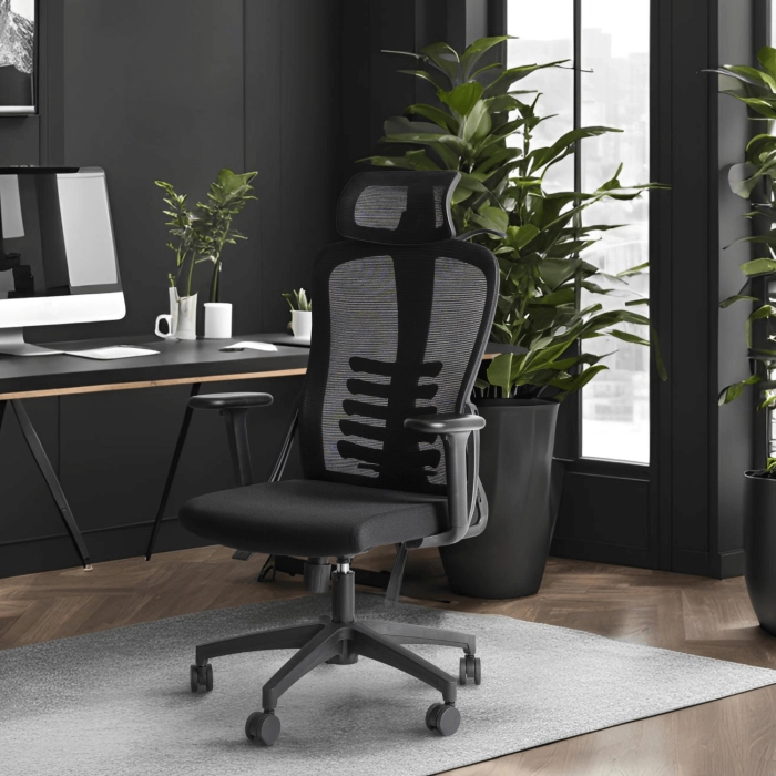 Fotel Obrotowy JULIET Ergonomiczny Czarny
