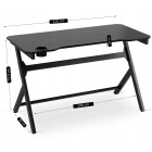 Biurko Gamingowe BLECK 120 cm Czarne